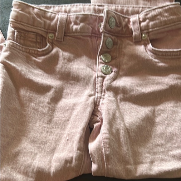 Cat and Jack bootcut stretch jeans Pink Frayed Hem Jeans and basic blue - Picture 4 of 7